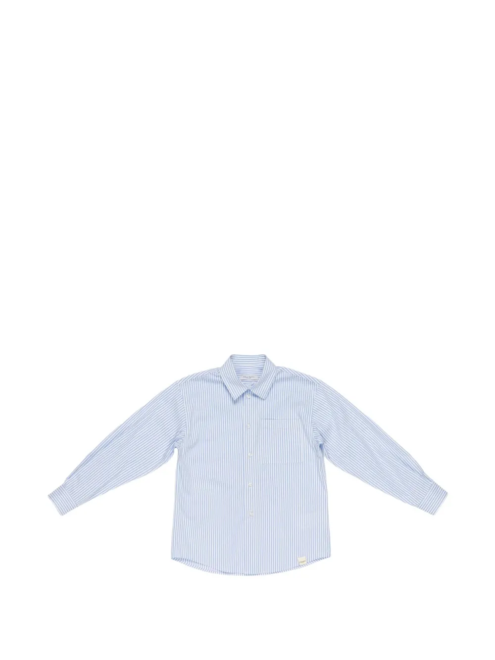 Paolo Pecora Kids striped pocket shirt - Blu