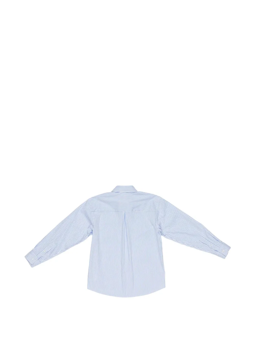 Paolo Pecora Kids Gestreept shirt met zak Blauw