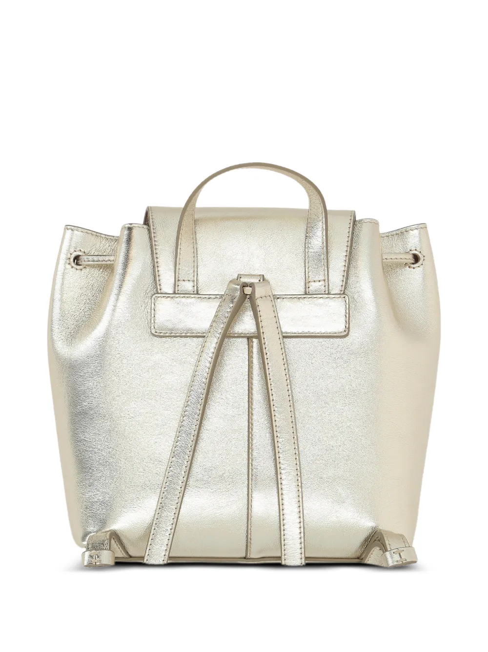 Ferragamo Leren rugzak met metallic afwerking Goud