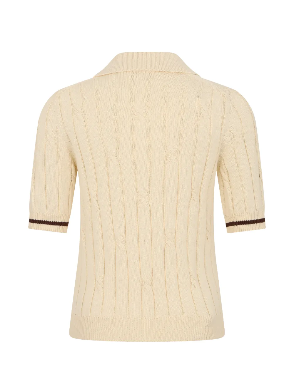  Slowear Cable-knit Polo Shirt - Neutrals 