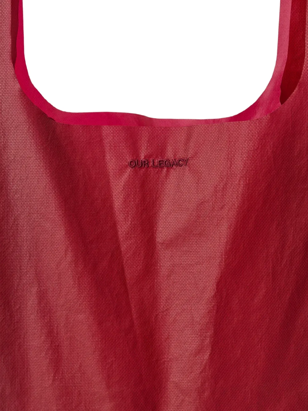OUR LEGACY Carmine Nyloguard Grid schoudertas Rood