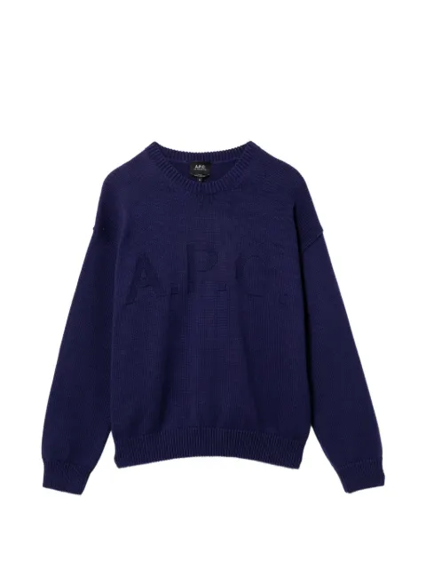 A.P.C. logo crewneck sweater