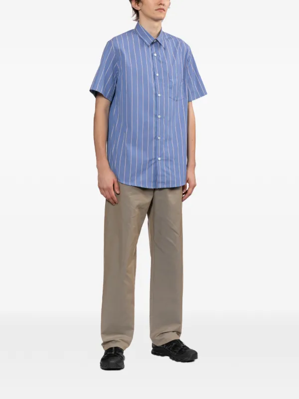 A.P.C. ストライプ ポケットシャツ | ブルー | FARFETCH JP