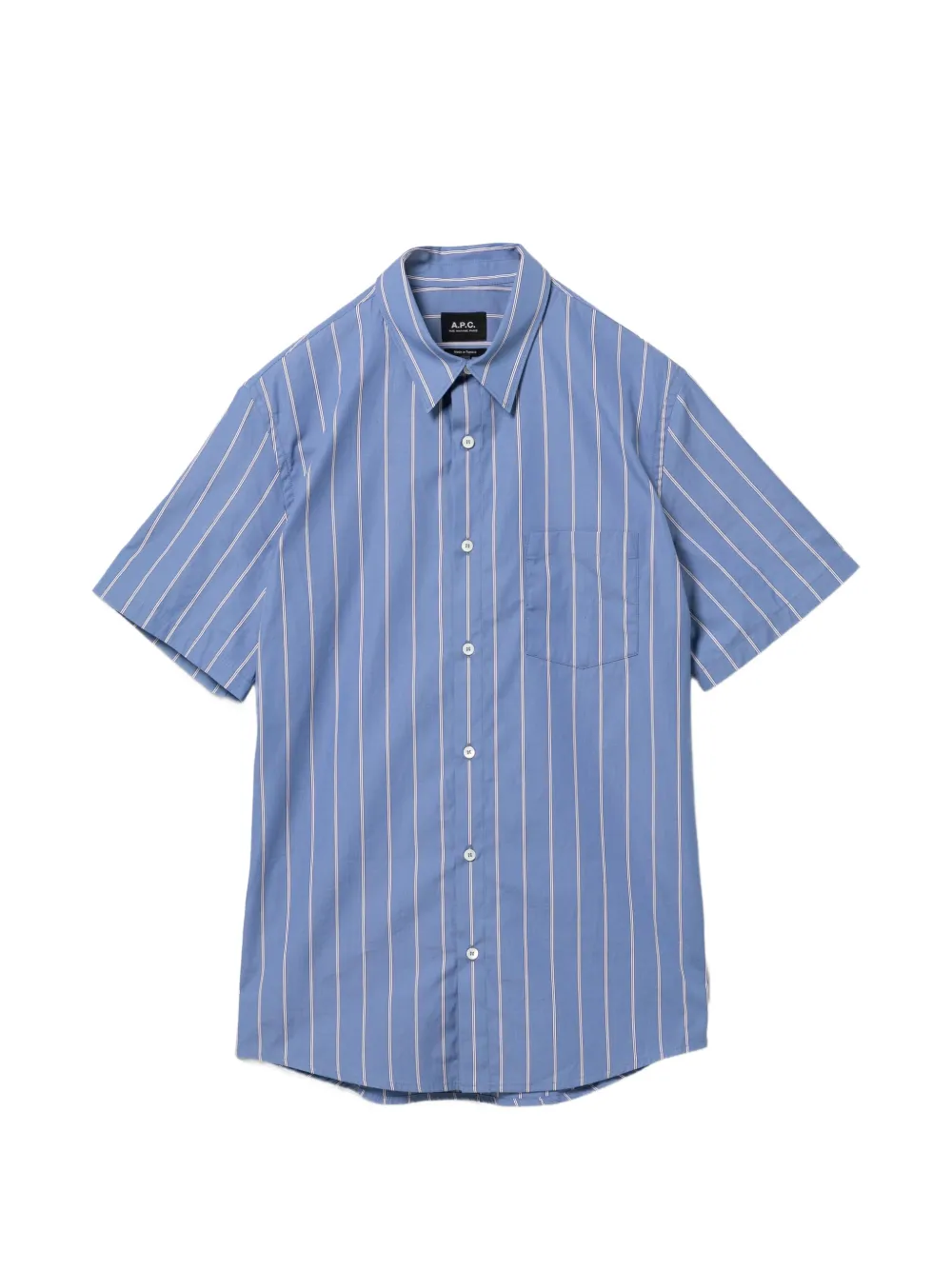 A.P.C. Camicia a righe con applicazione - Blu