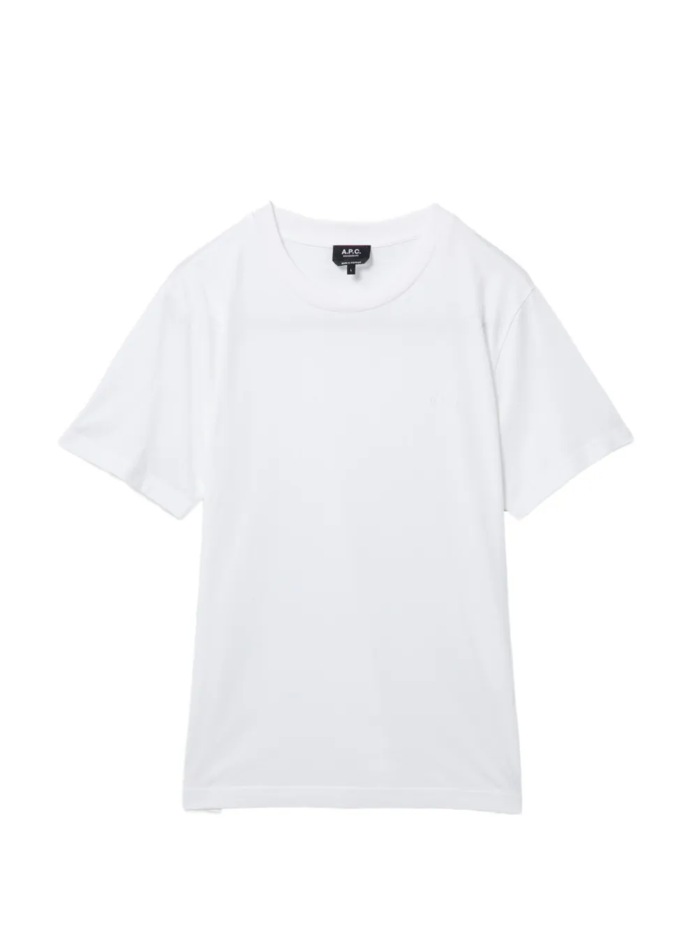 A.P.C. logo-embroidered round neck T-shirt - Bianco