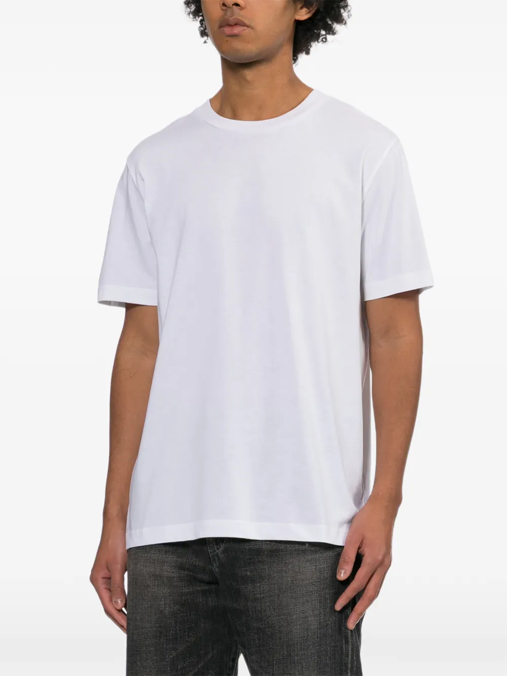  A.p.c. Logo-embroidered Round Neck T-shirt - White 
