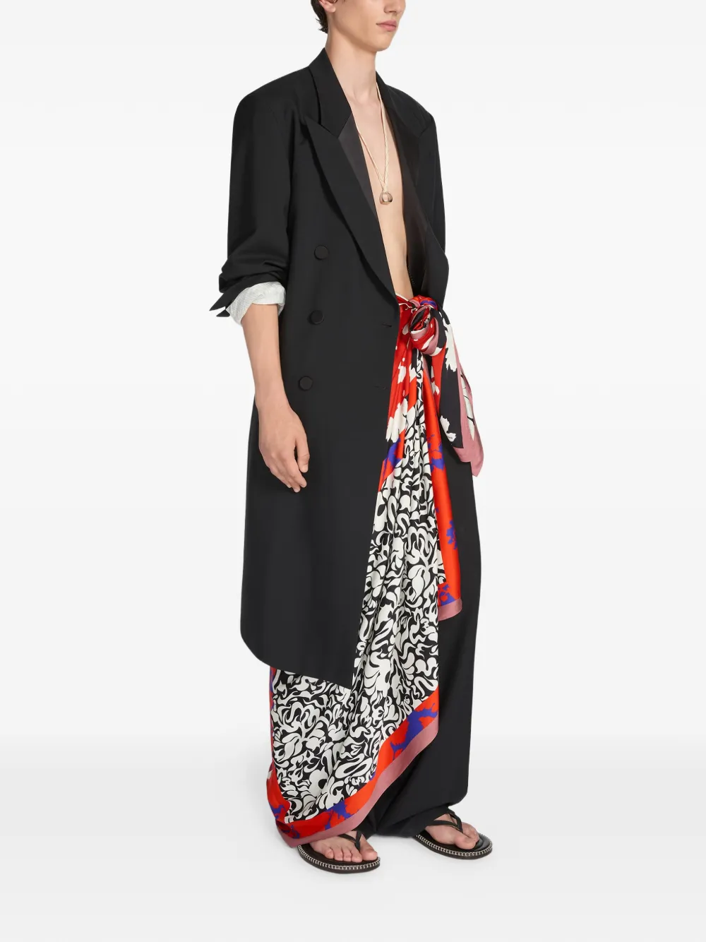  Dries Van Noten Double-breasted Coat - Black 