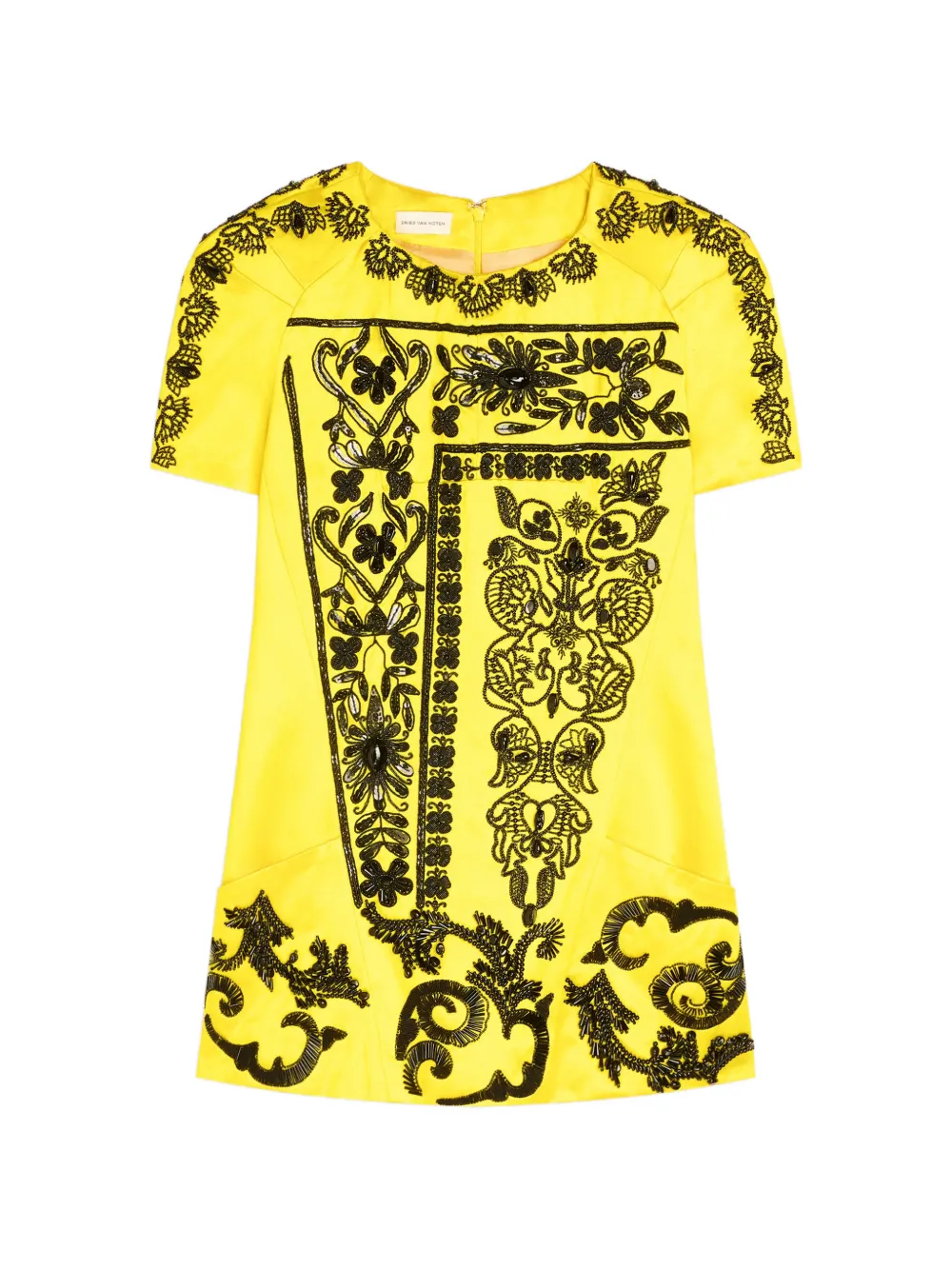 DRIES VAN NOTEN Top con ricamo - Giallo