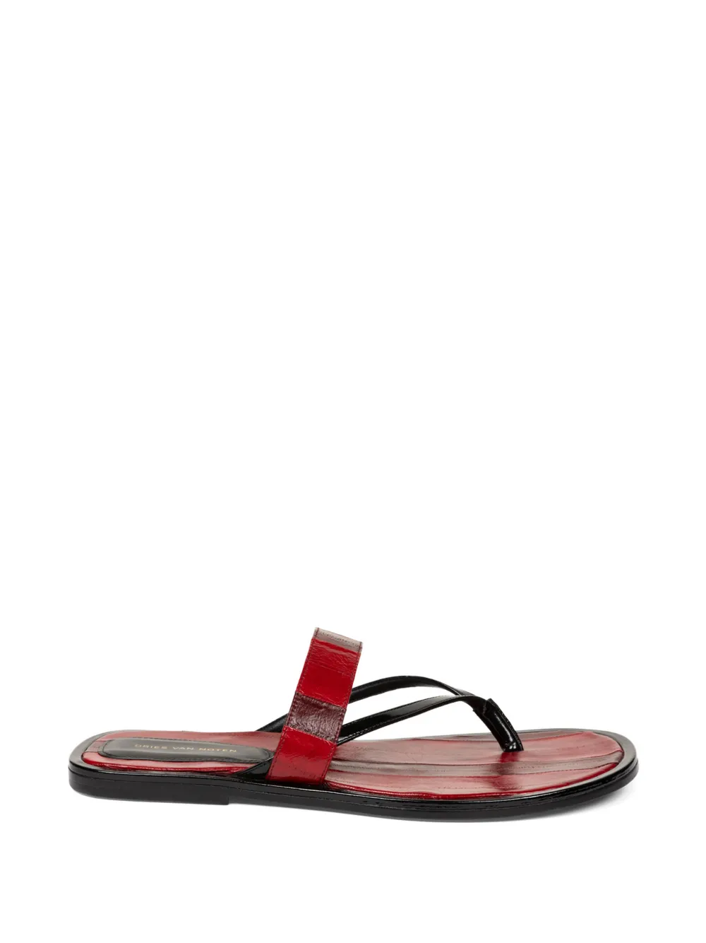 DRIES VAN NOTEN Leren sandalen Rood
