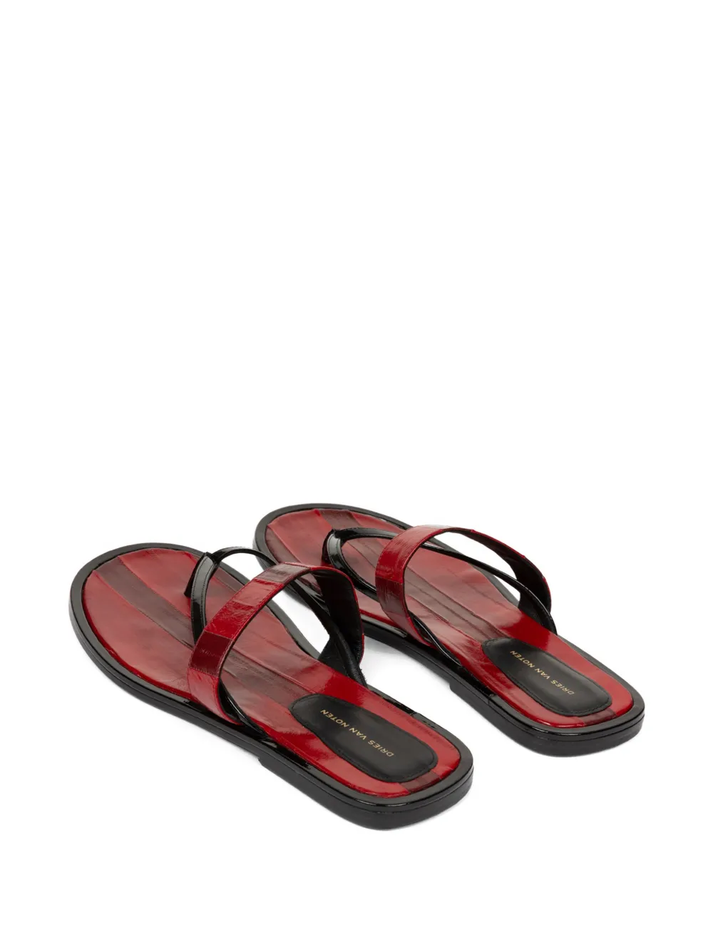 DRIES VAN NOTEN Leren sandalen Rood