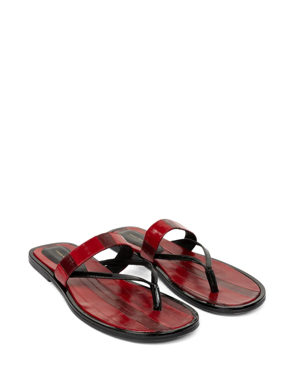 DRIES VAN NOTEN Leren sandalen Rood