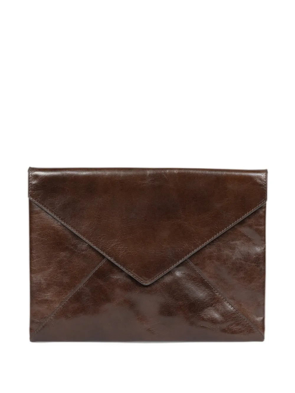 DRIES VAN NOTEN Clutch in pelle - Marrone