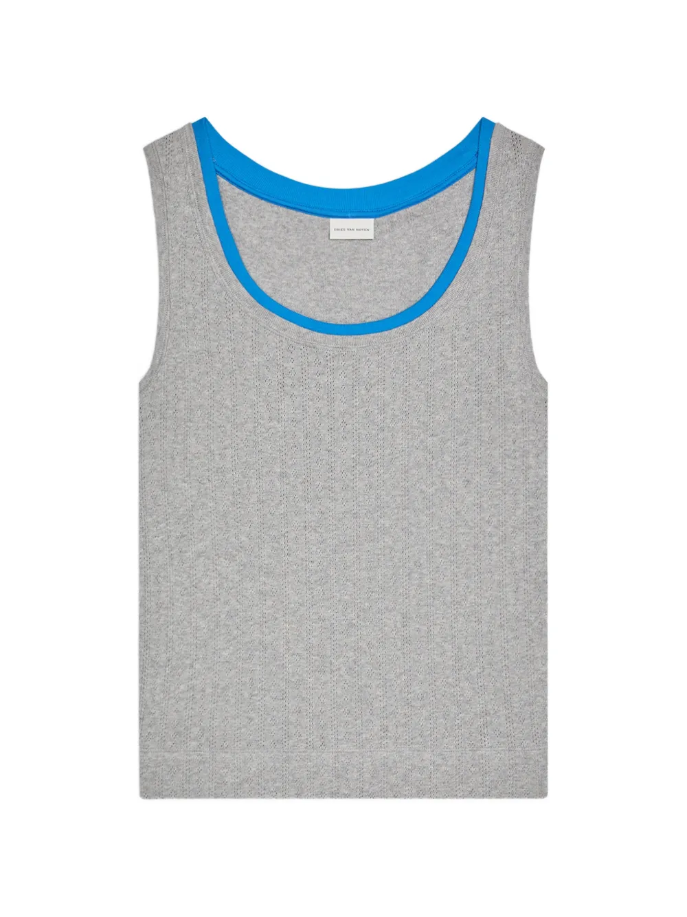 DRIES VAN NOTEN Canotta in cotone - Grigio