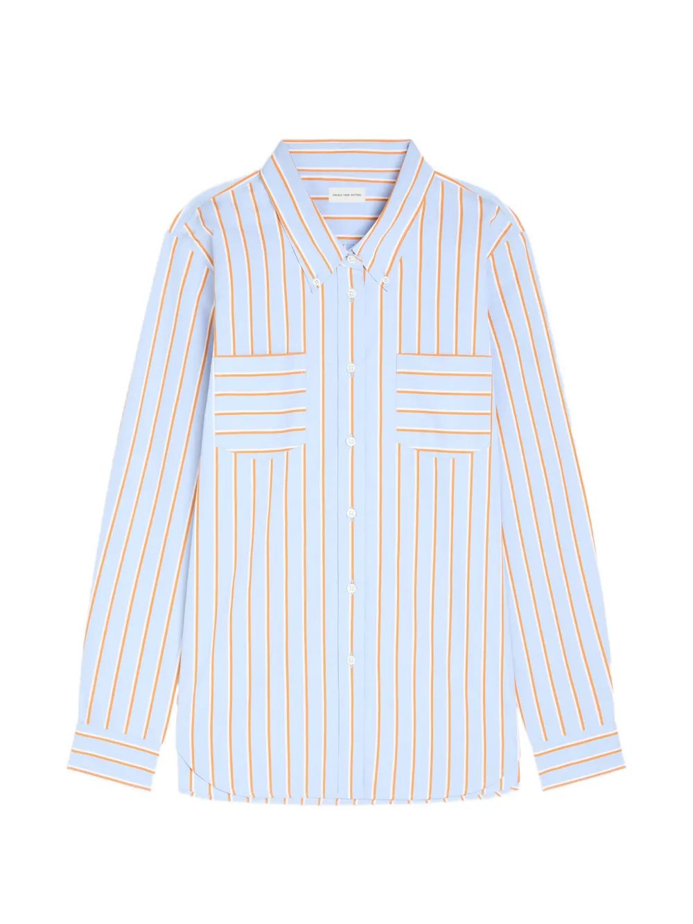 DRIES VAN NOTEN Camicia a righe in cotone - Blu