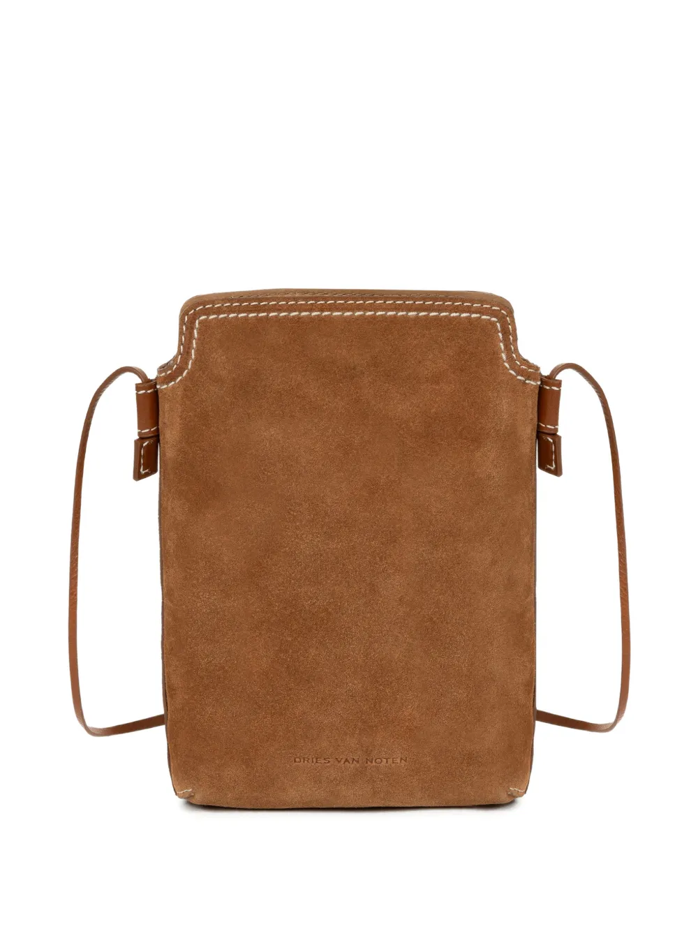 DRIES VAN NOTEN Suede Phone Pouch | Brown | FARFETCH