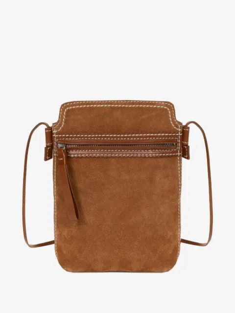 DRIES VAN NOTEN suede phone pouch