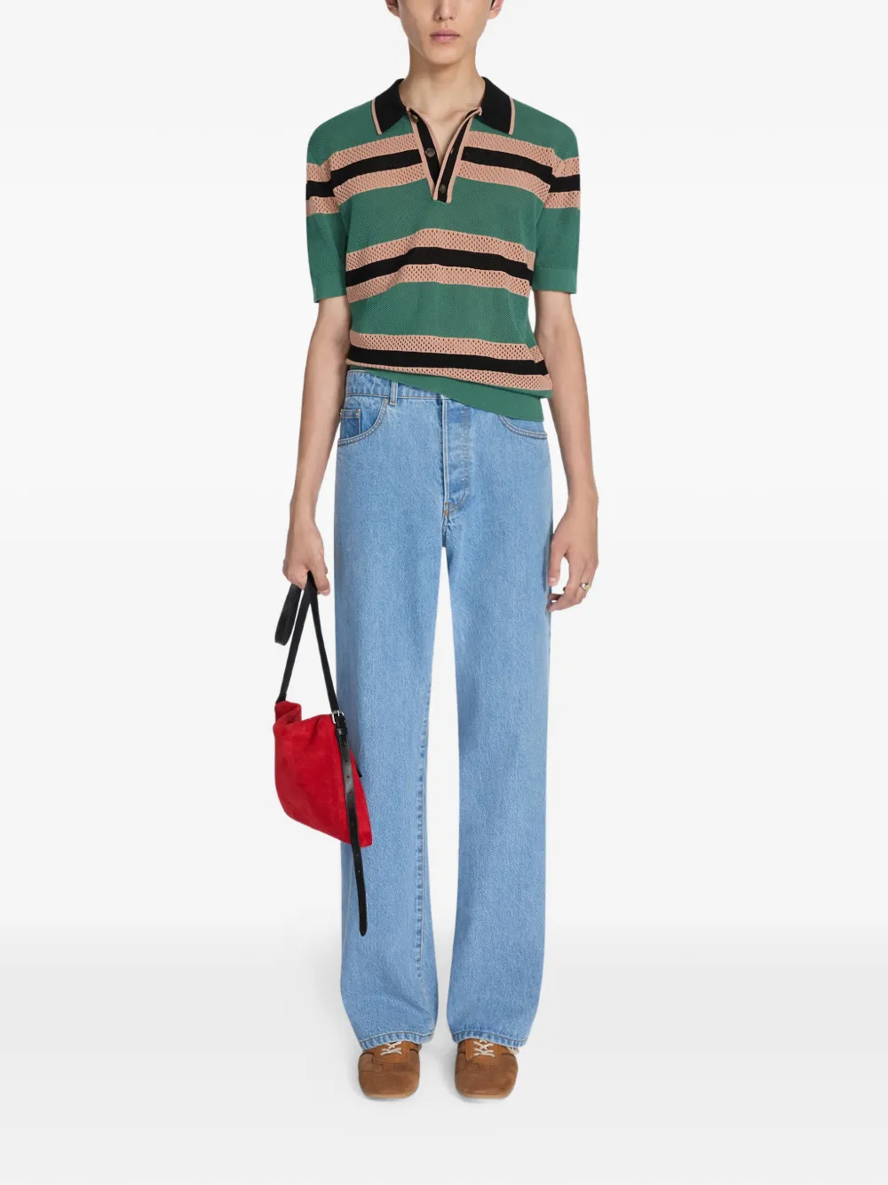  Dries Van Noten Suede Crossbody Bag - Red 