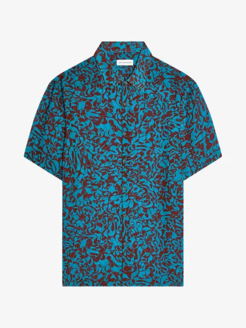 DRIES VAN NOTEN floral-print short-sleeve shirt