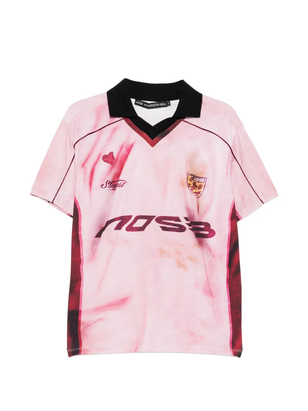 Andersson Bell printed V-neck T-shirt - Rosa