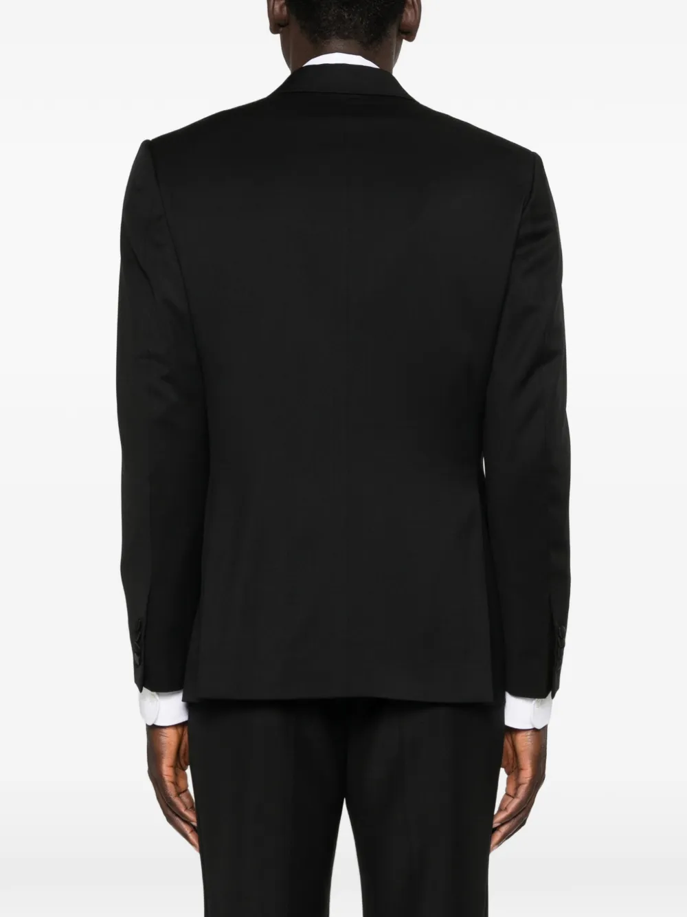 Lardini Jack met dubbele rij knopen en puntige revers Zwart