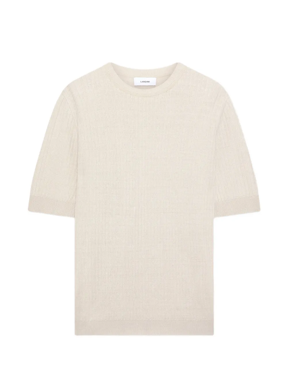 Lardini Ribbed T-shirt In Neutral