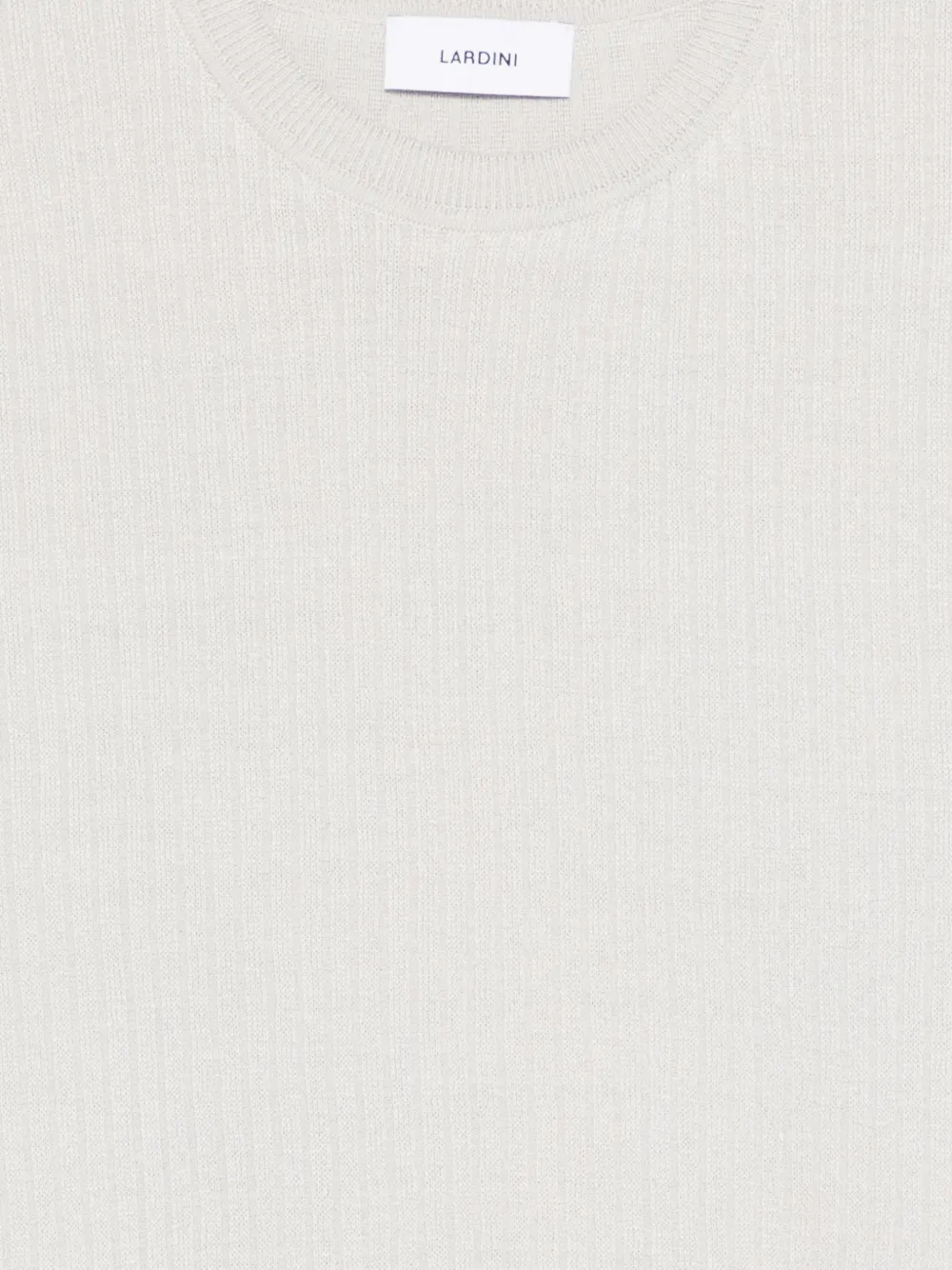 Lardini Geribbeld T-shirt Beige