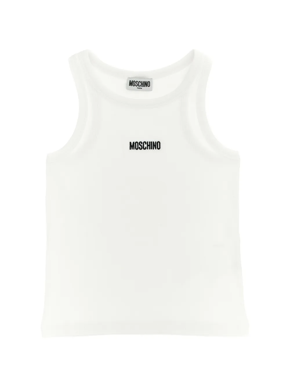 Moschino Kids lettering-logo tank-top - Weiß