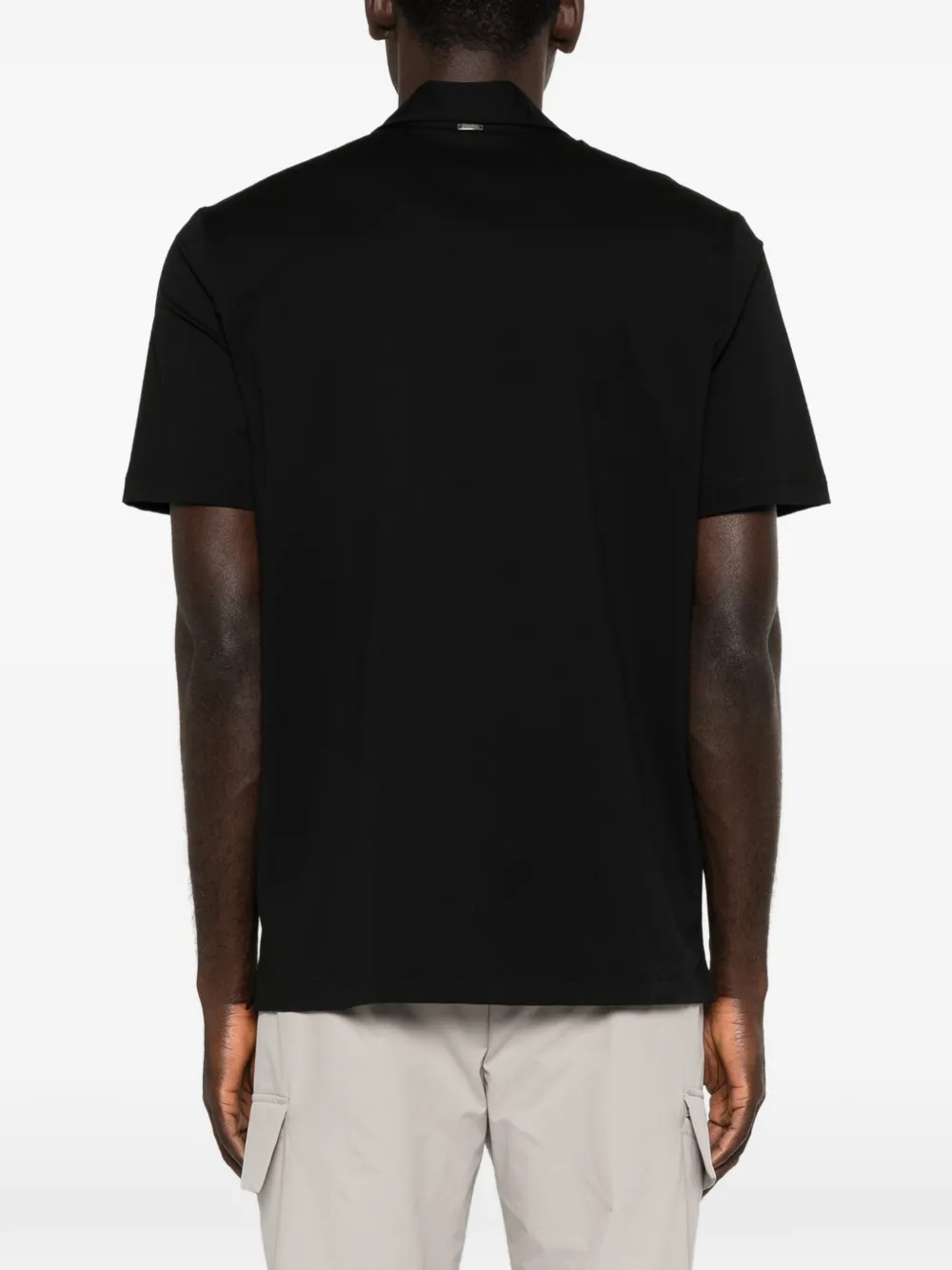 Herno Poloshirt met knopen Zwart
