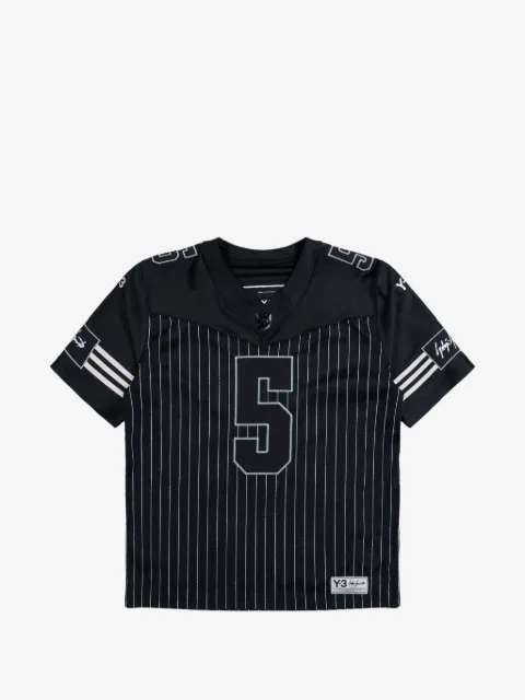 Y-3 playera con motivo de rayas