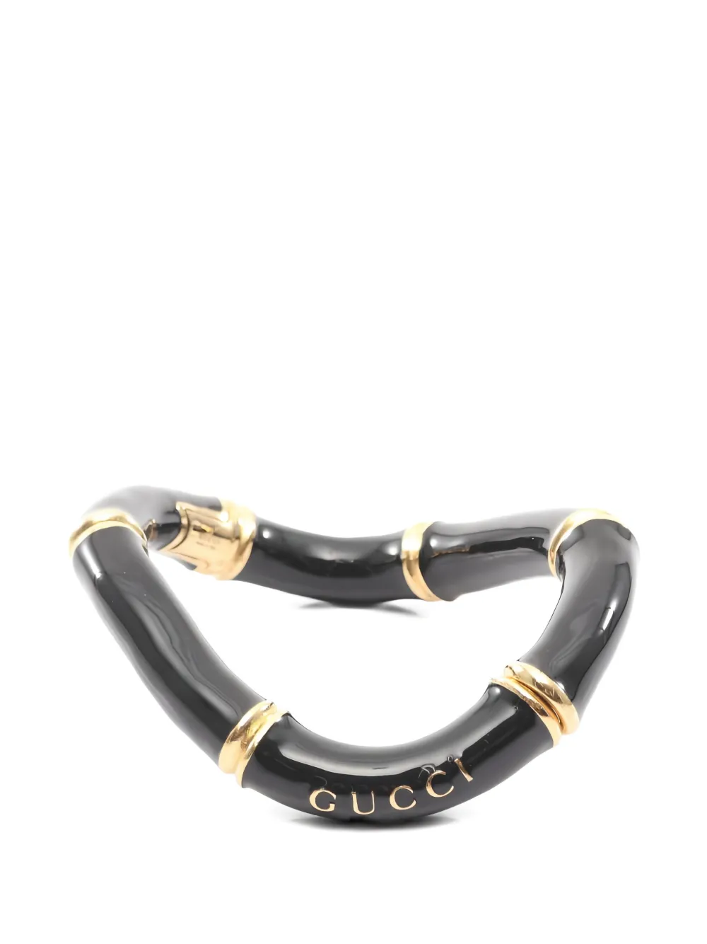 Gucci Pre-Owned 2010s bamboo cuff bracelet - Nero