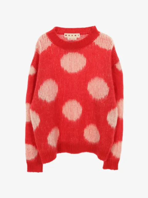 Marni Pre-Owned 2010s Fuzzy Wuzzy polka-dot sweater