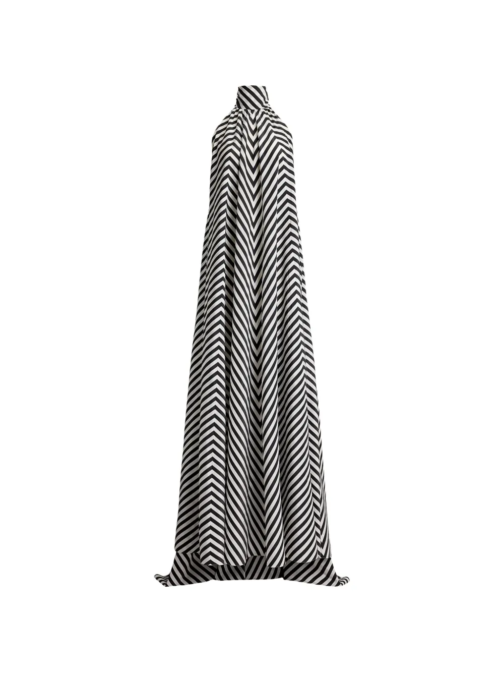 Ralph Lauren Collection Piper chevron-pattern halterneck maxi dress - Nero
