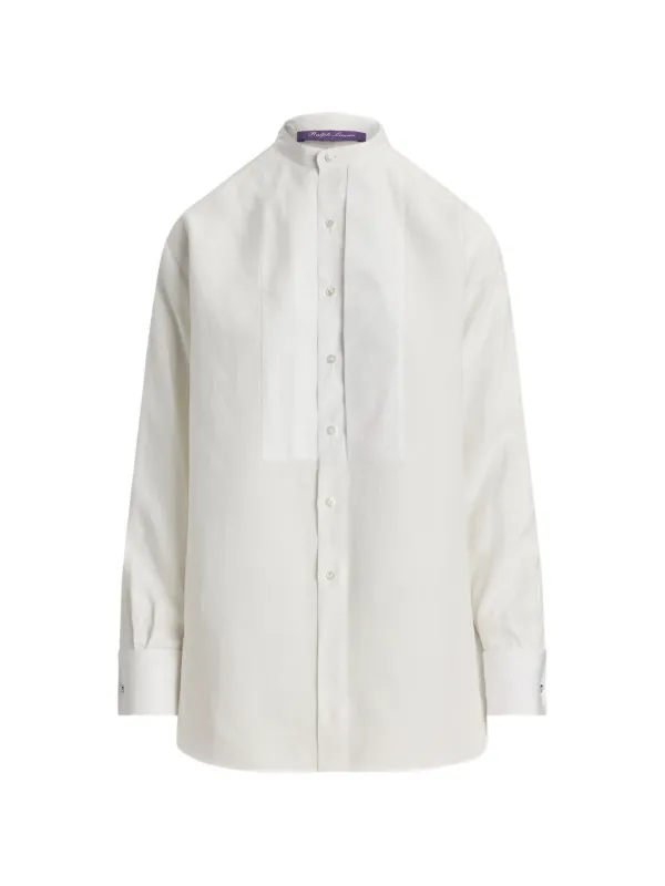 Ralph Lauren Collection Kristin Band-collar Shirt in White