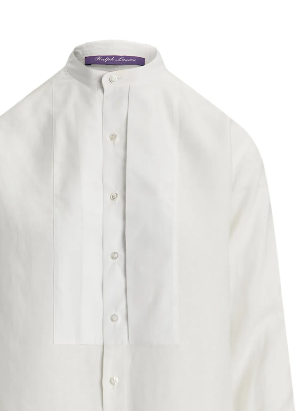 Ralph Lauren Collection Kristin blouse met bandkraag Wit