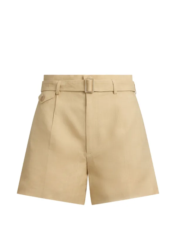 Ralph Lauren Collection Denise Belted Shorts in Neutrals