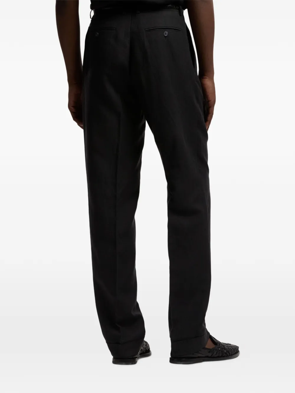 Ralph Lauren Purple Label Plooibroek Zwart