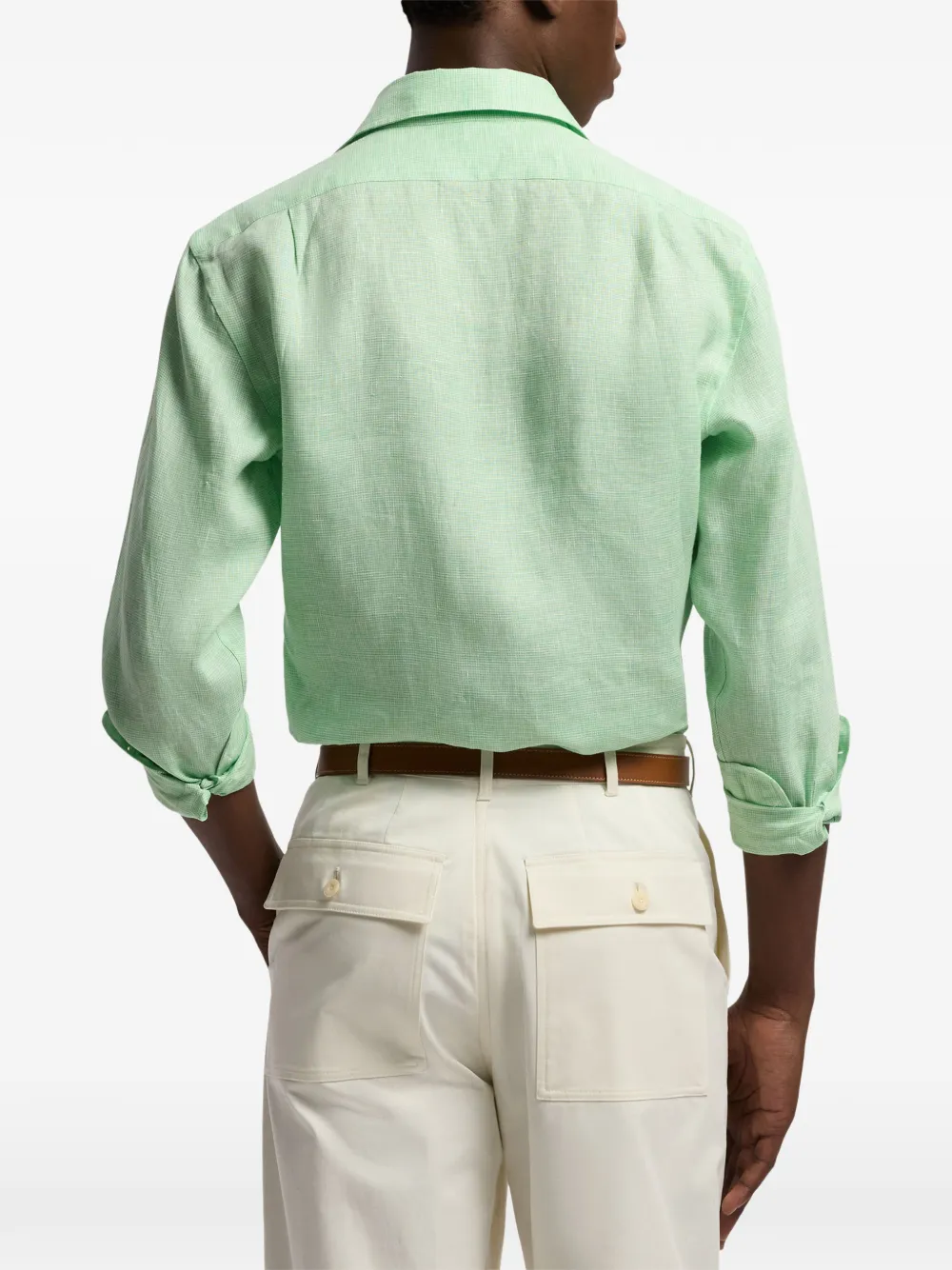Ralph Lauren Purple Label Geruit overhemd Groen
