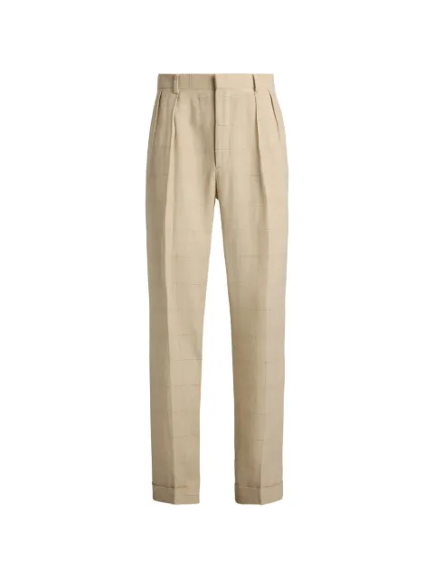Ralph Lauren Purple Label checked pleated trousers