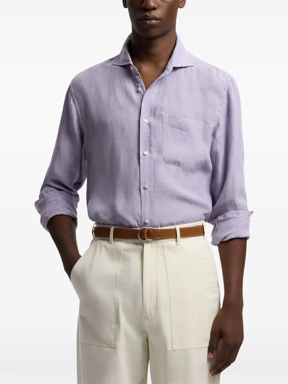 Ralph Lauren Purple Label Overhemd met borstzak Paars