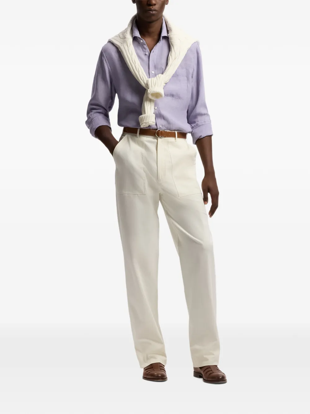 Ralph Lauren Purple Label Overhemd met borstzak Paars