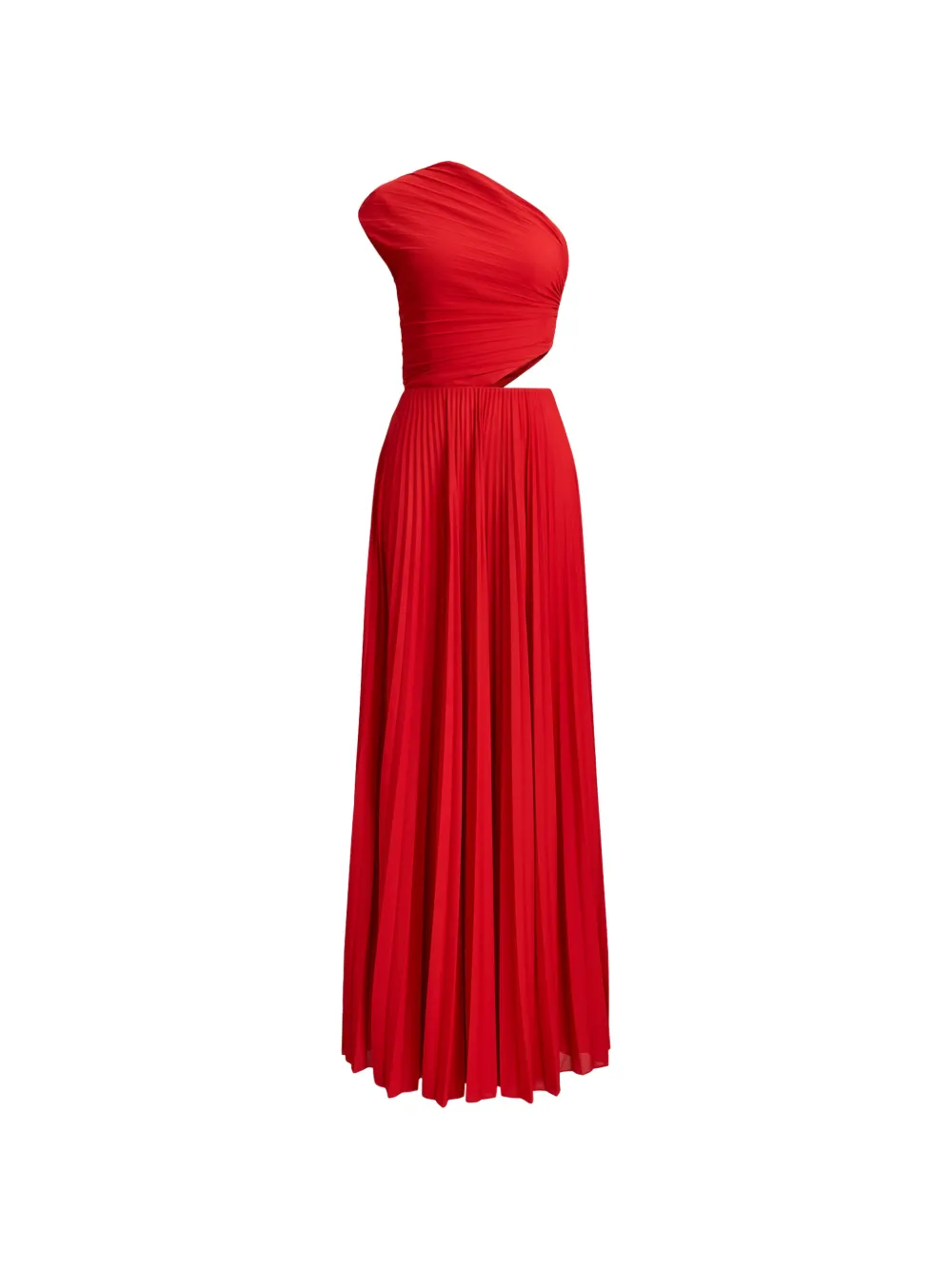 Ralph Lauren Collection one-shoulder pleated maxi dress - Rosso