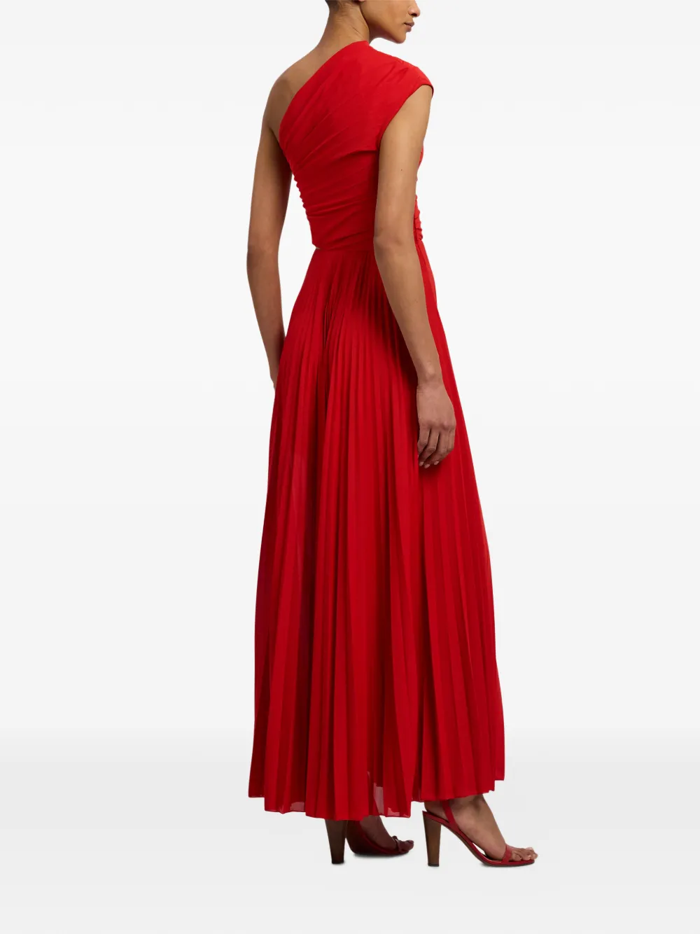 Ralph Lauren Collection Asymmetrische maxi-jurk Rood