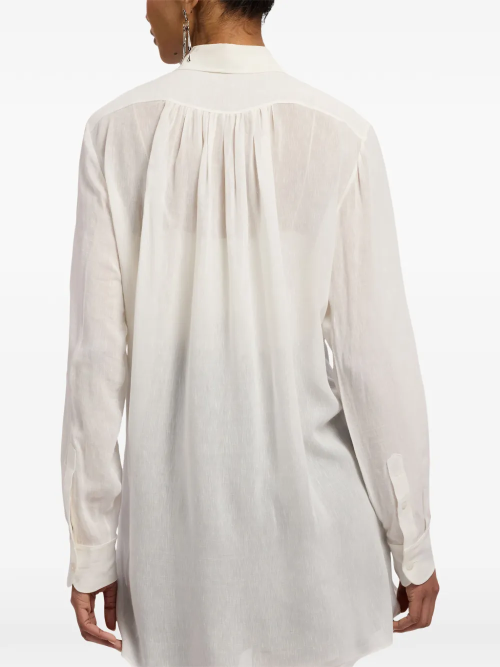 Ralph Lauren Collection Karmen blouse met lange mouwen Wit