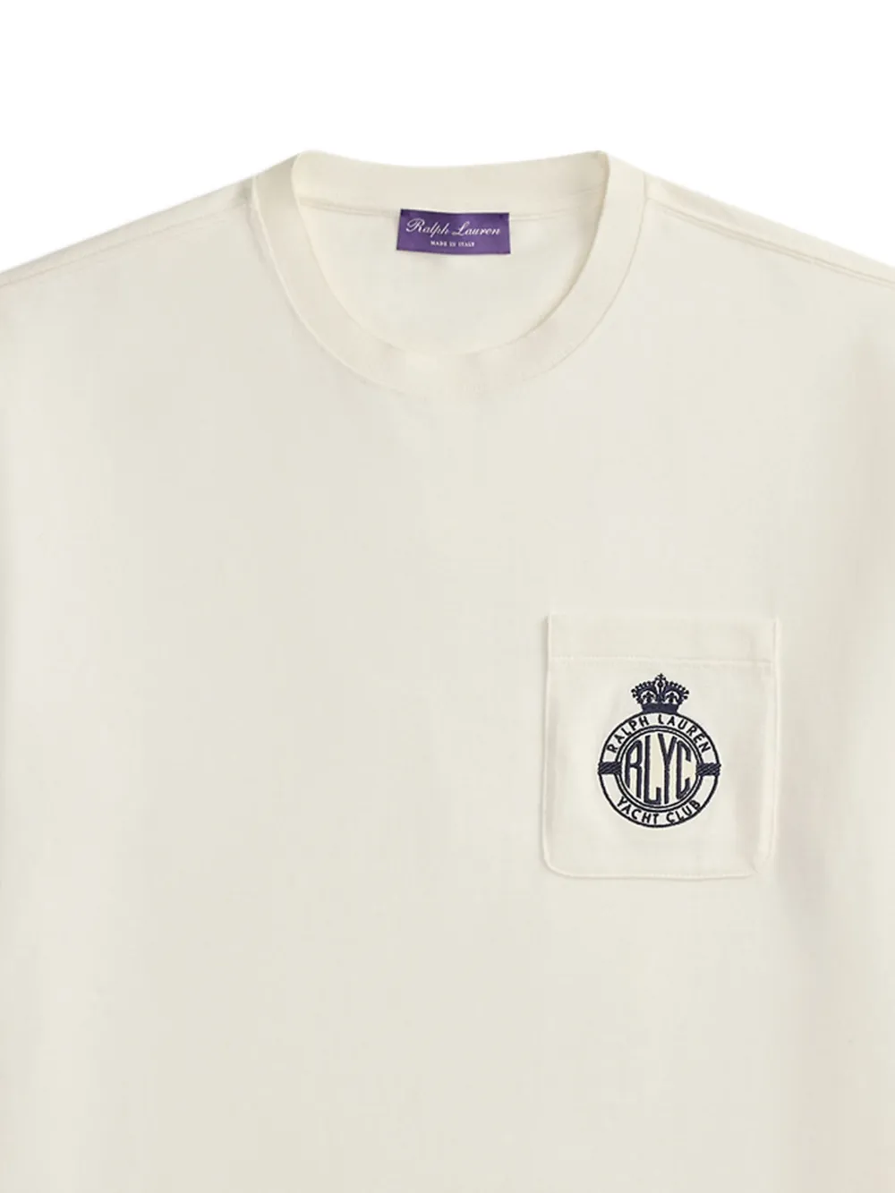 Ralph Lauren Purple Label T-shirt met logodetail Wit