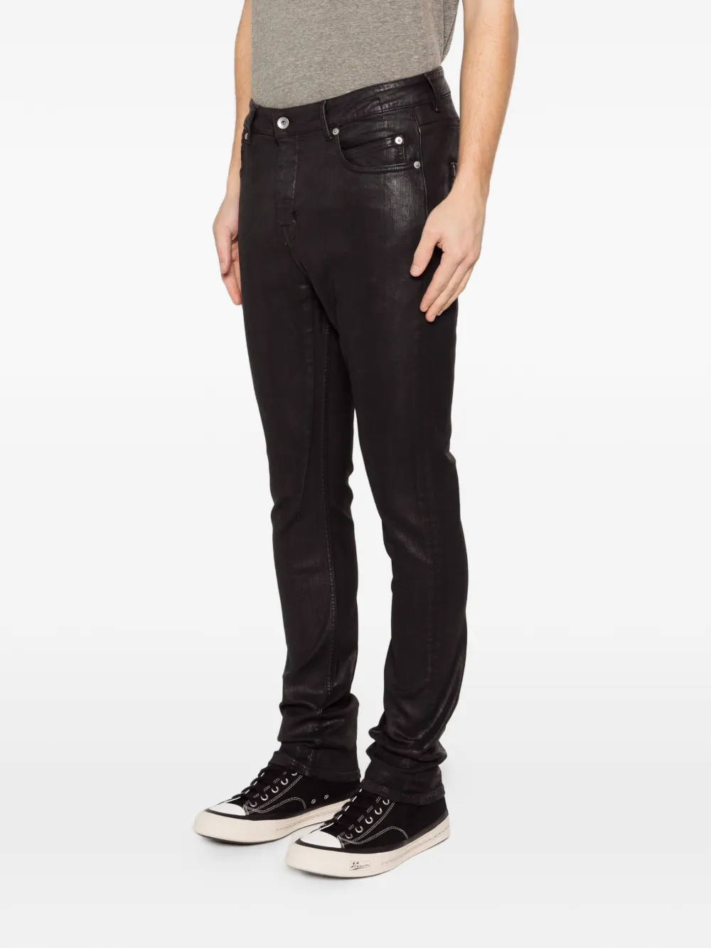 Rick Owens DRKSHDW Detroitカット ジーンズ | ブラック | FARFETCH JP