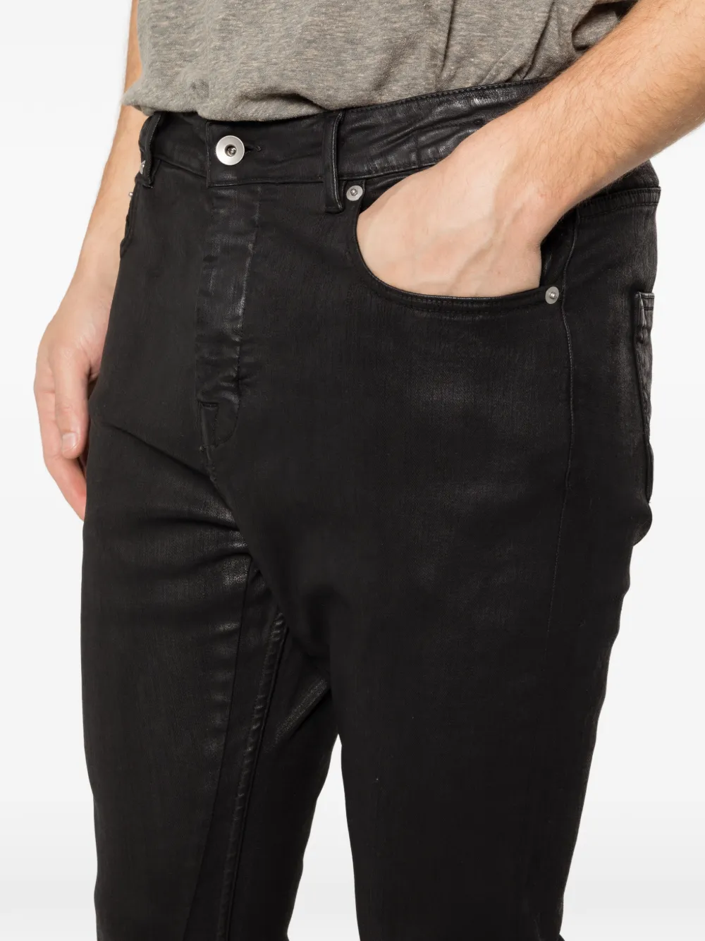 Rick Owens DRKSHDW Detroitカット ジーンズ | ブラック | FARFETCH JP