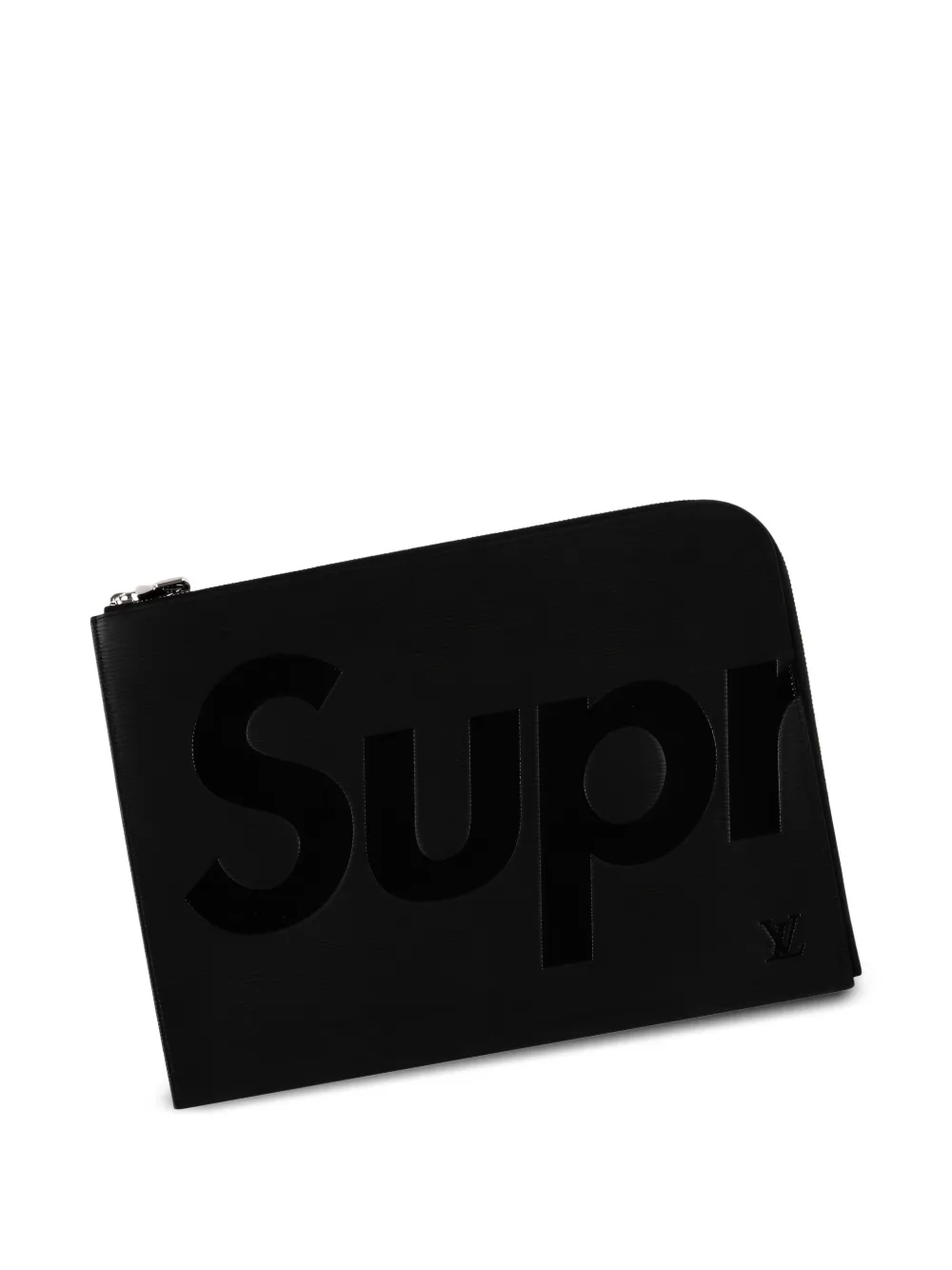 Supreme x Louis Vuitton Clutch Jour GM con logo goffrato - Nero