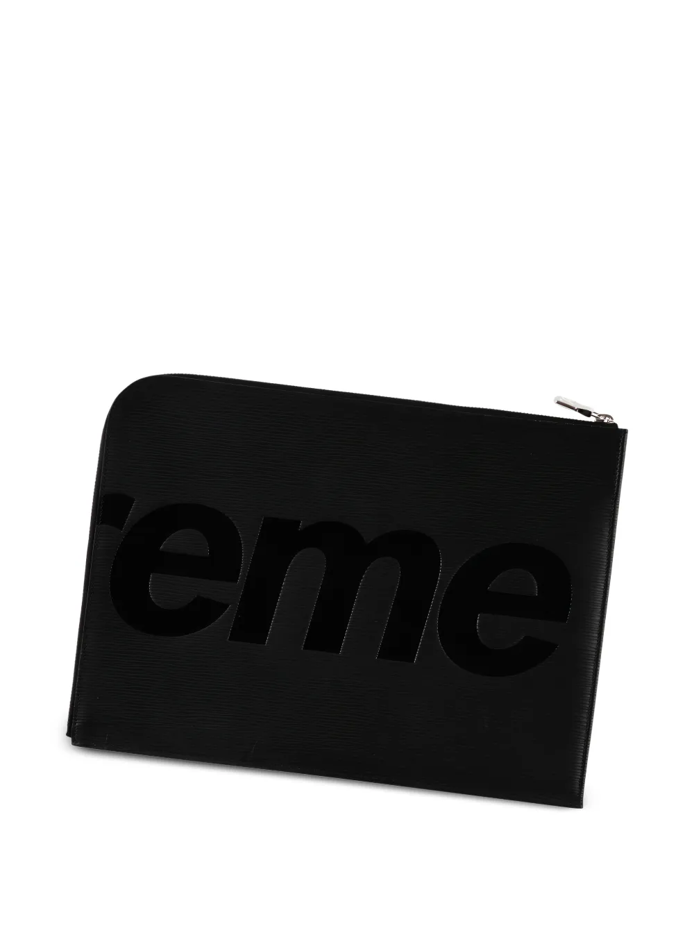 Supreme x Louis Vuitton GM Jour clutch met logo-reliëf Zwart