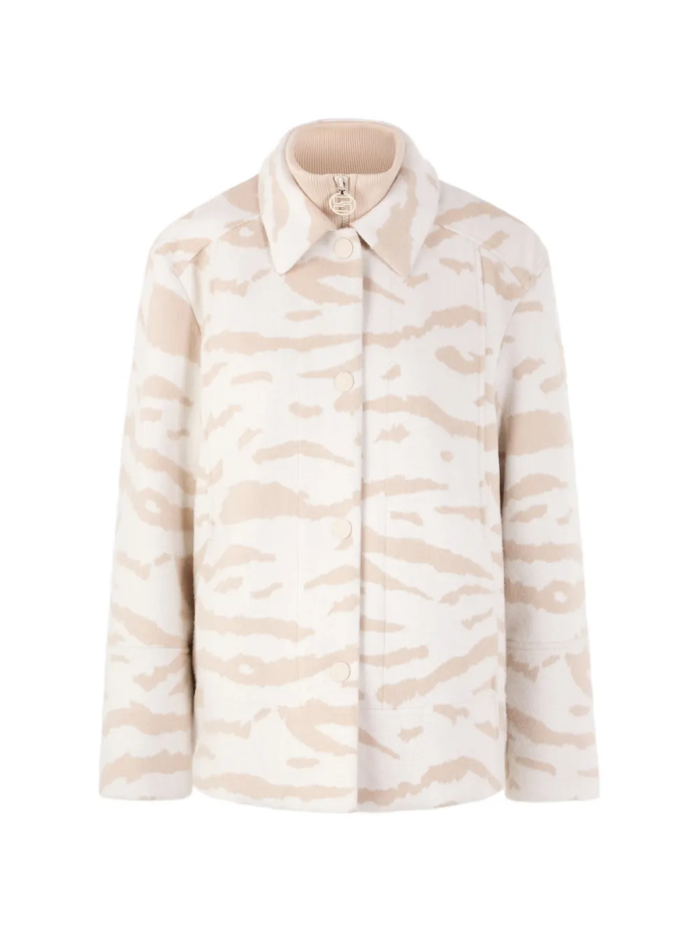 Animal-Print Shirt Jacket