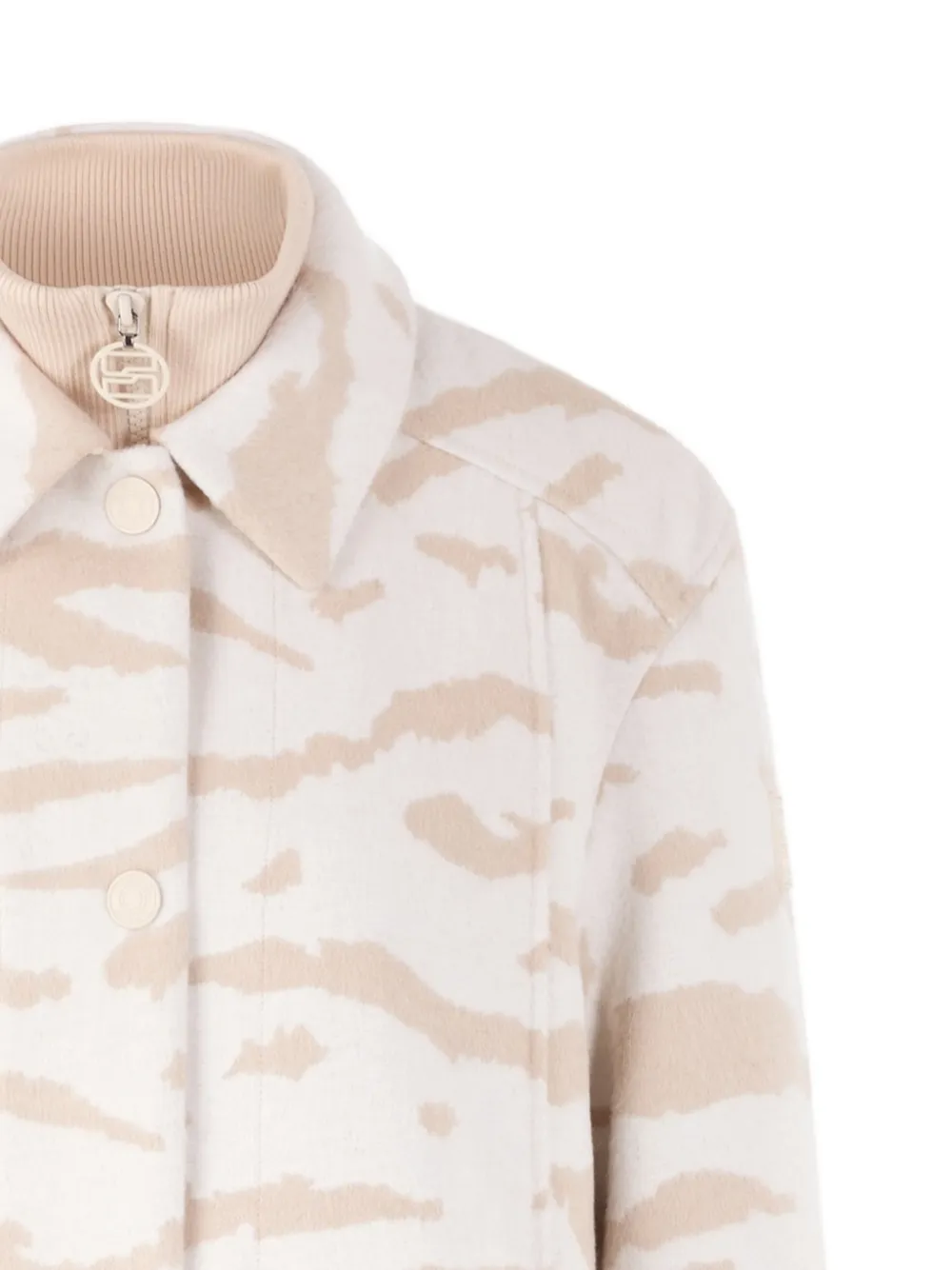 Animal-Print Shirt Jacket